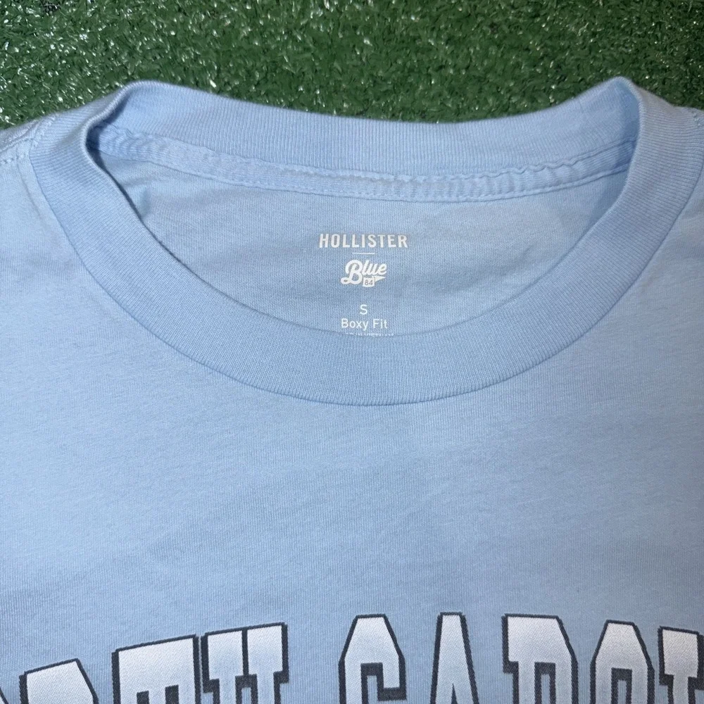 Hollister Blue 84 T Shirt Tar Heels North Carolina NCAA Retro Style Logo Blue Sm